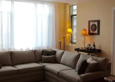Admiral at the Lake apartment living room