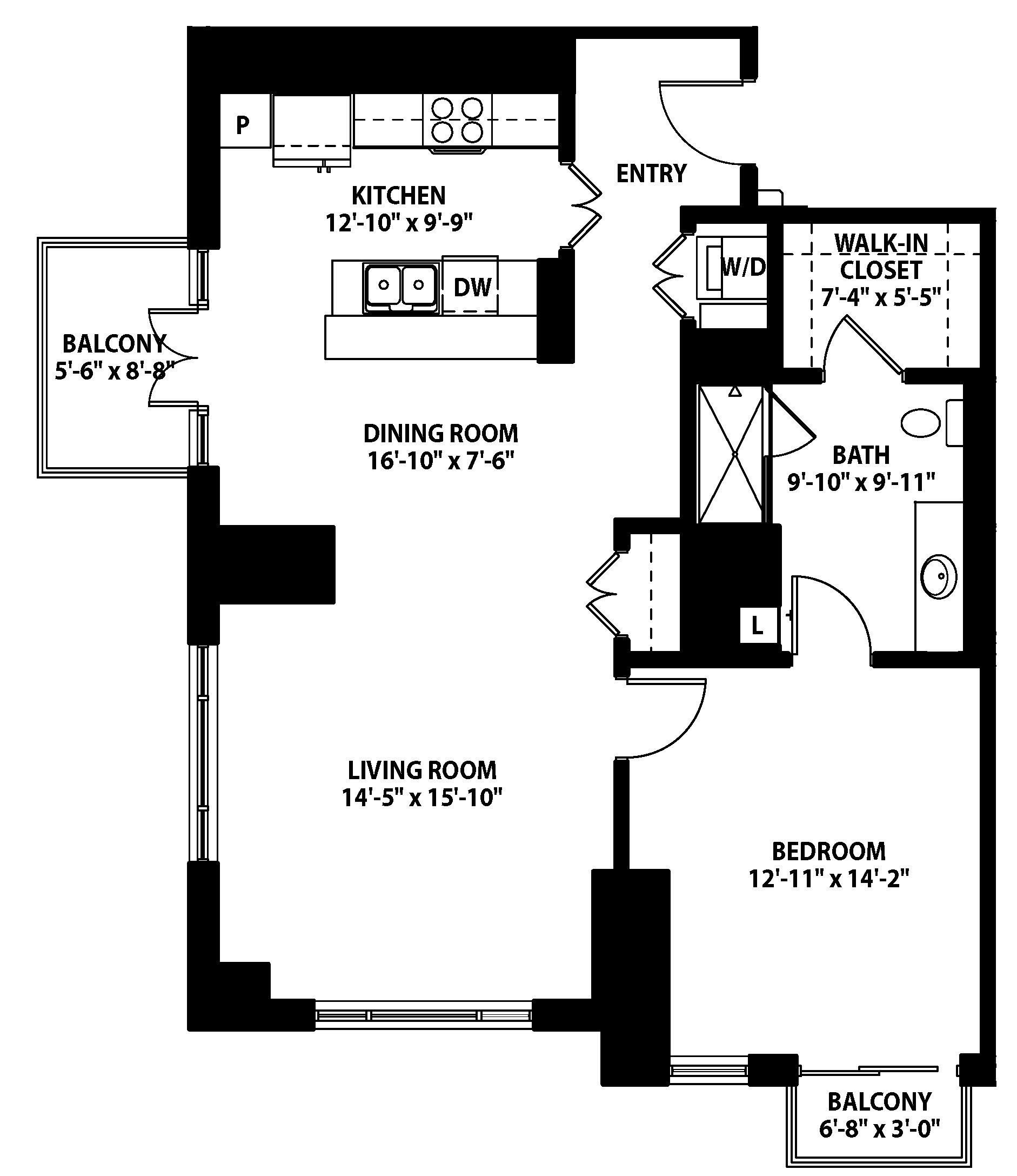 burnham floor plan The Burnham apartment floor plan